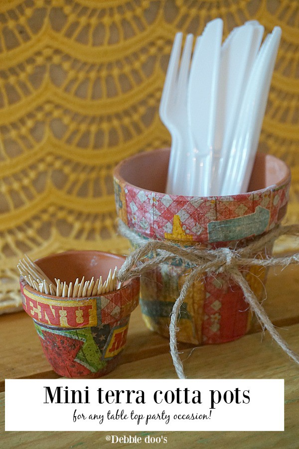Mini terra cotta pots for any table top party occasion