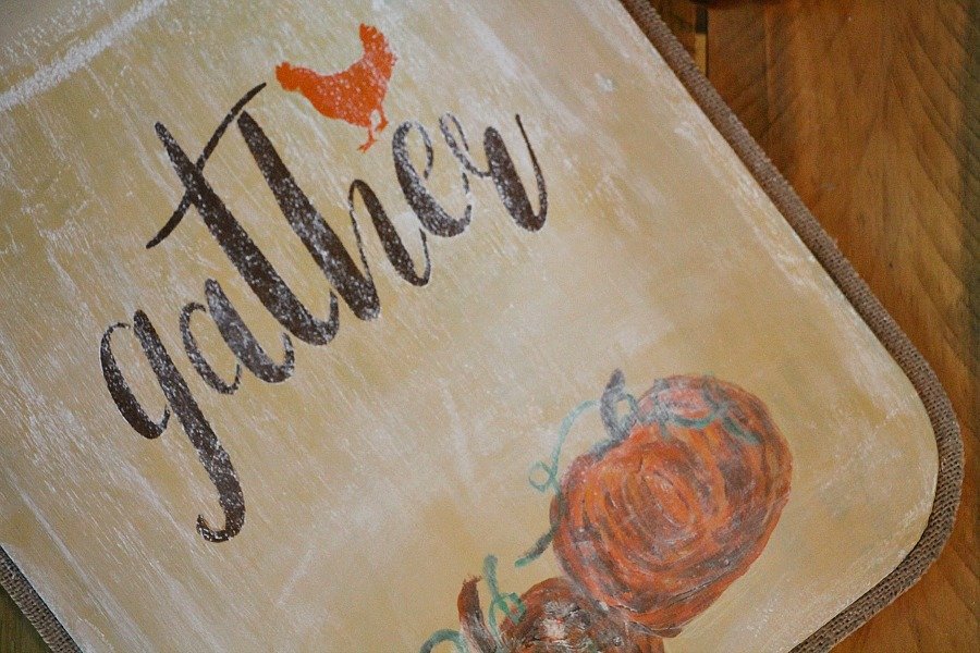 Chalkboard art with gather rooster stencil by Debbiedoo's