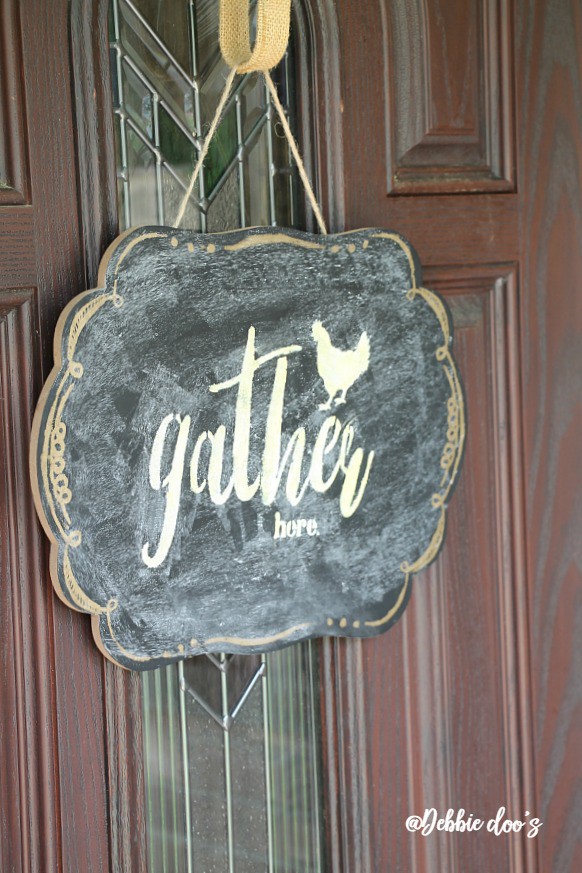 Chalkboard gather here stencil sign by Debbiedoo's