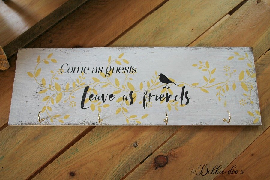 Come as guest, leave as friends stencil by Debbiedoo's