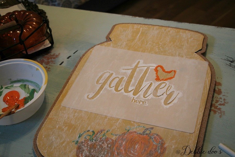 Gather here welcome stencil by Debbiedoo's