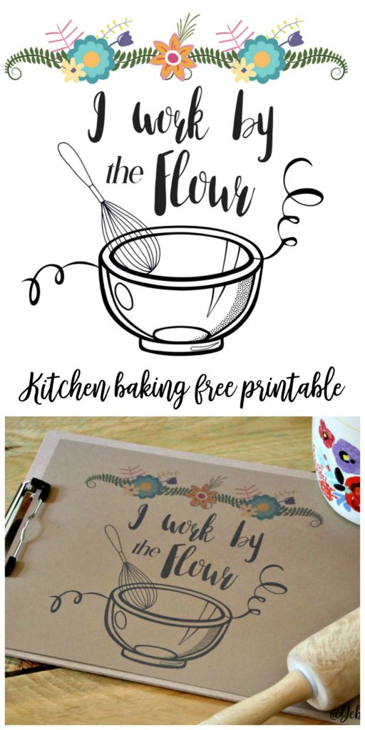 Cutest kitchen baking free printable
