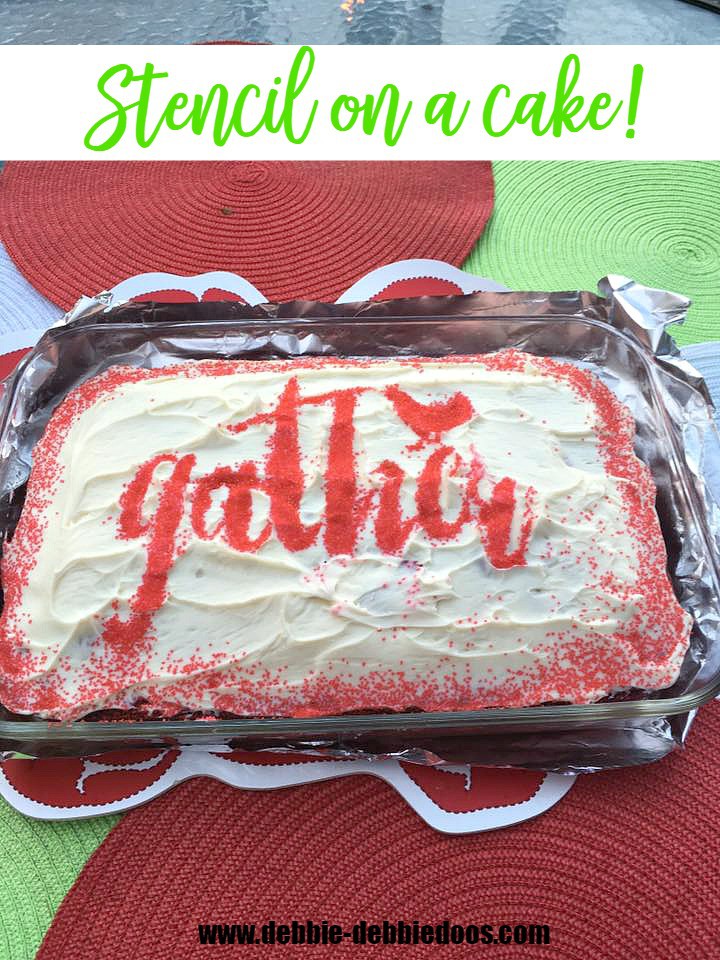 Gather-cake-with-Debbiedoo's-stencil. Perfect for any occasion!