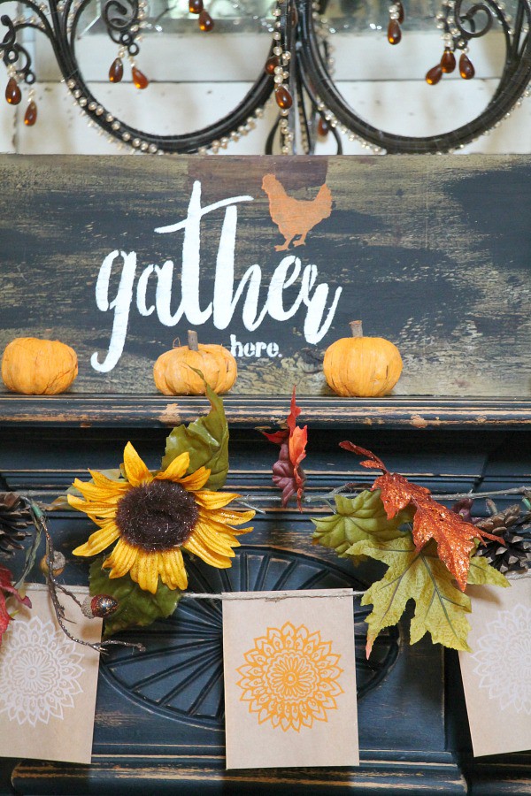gather here rustic diy sign