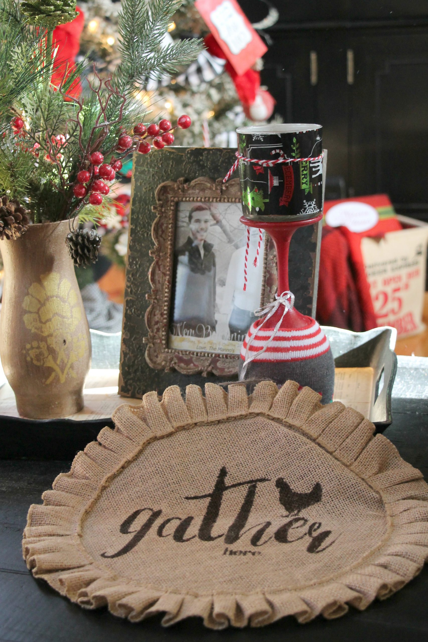 Decorating with red, white and black for Christmas