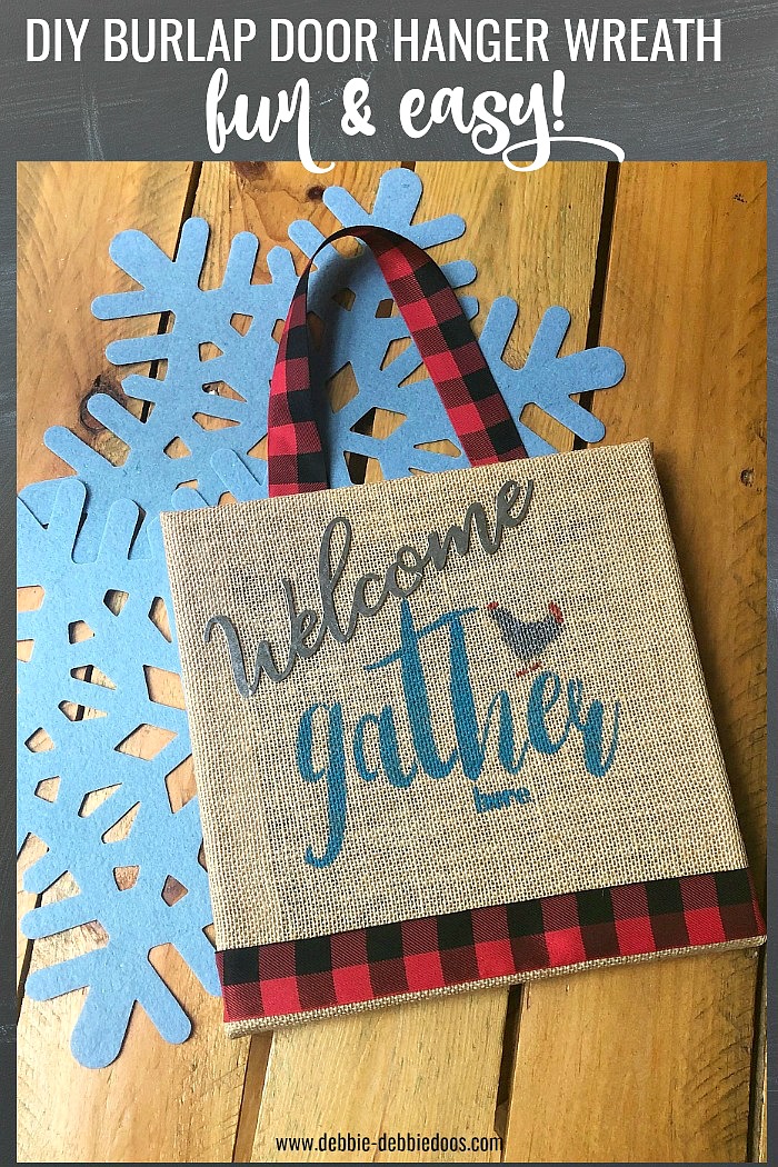 burlap door hanger