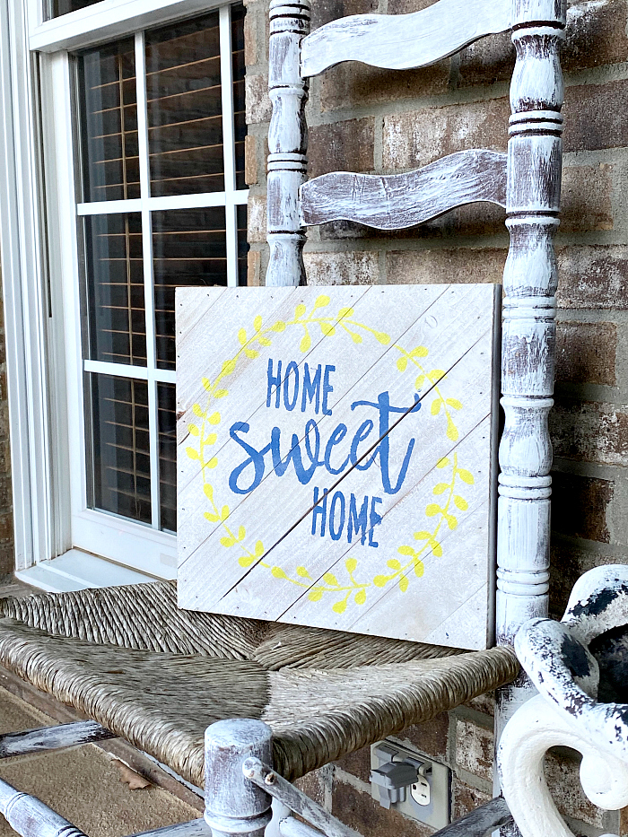 Home Sweet Home DIY rustic farmhouse sign