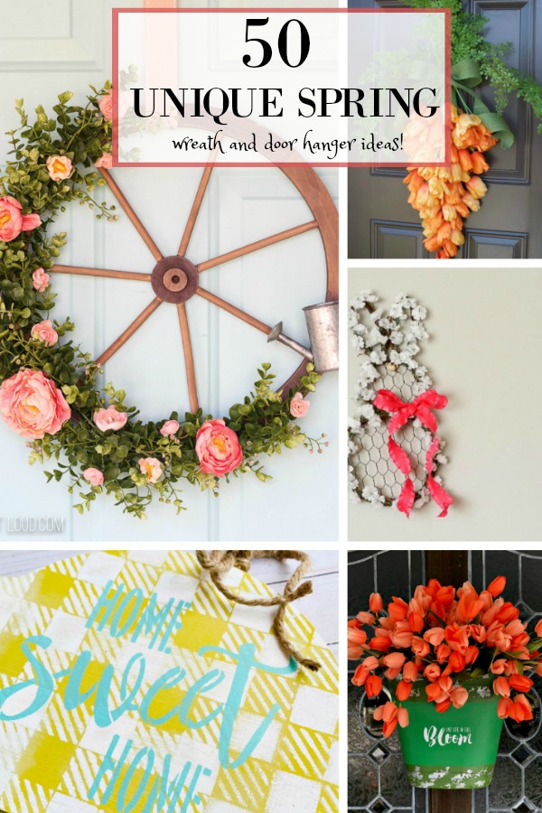 50 Unique Spring wreath and door hanger ideas