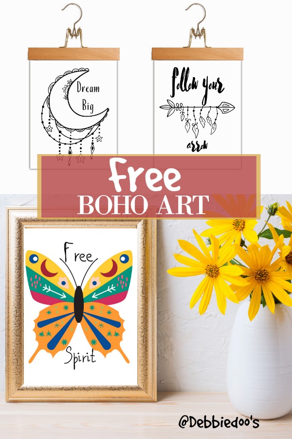 Boho art to download for free, so pretty!