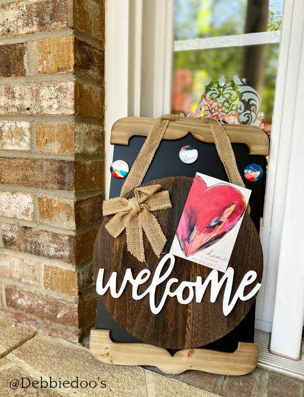 Boho welcome sign for front porch