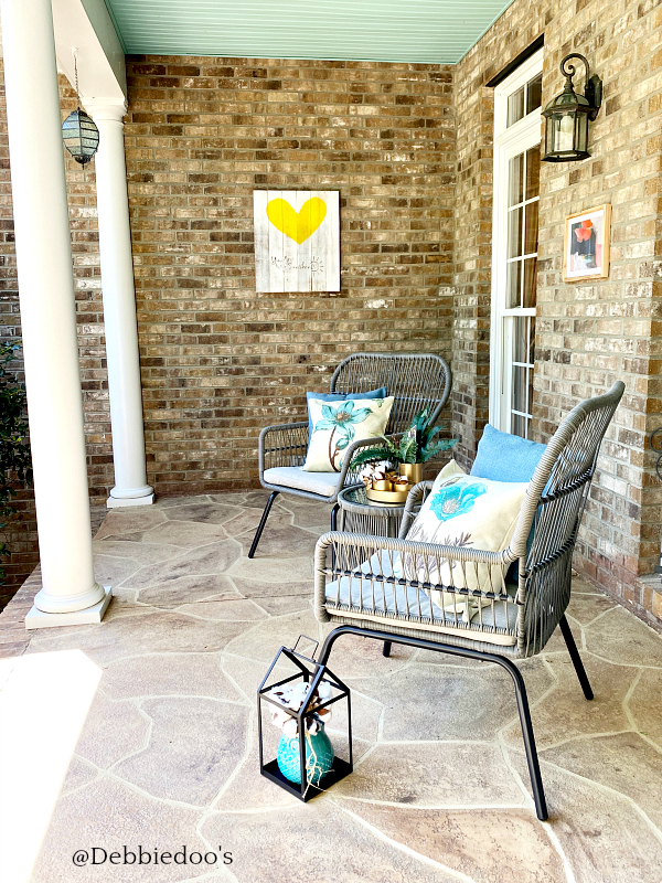 Southern porch with Boho flair