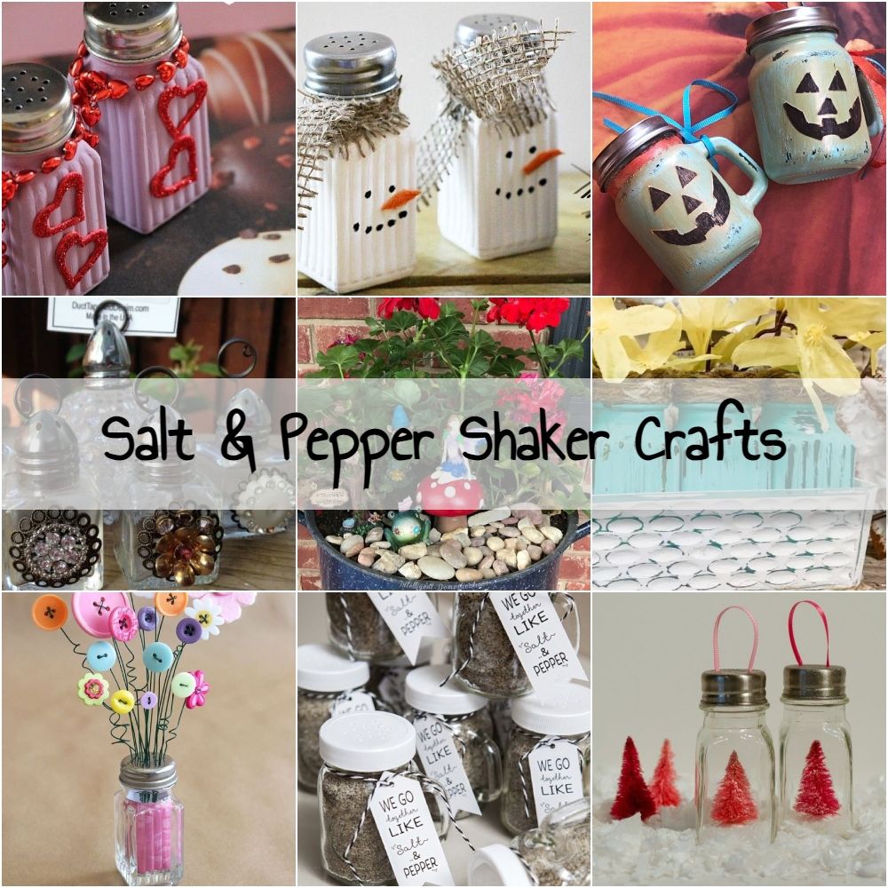 Dollar Tree Salt and Pepper Shaker Craft Ideas