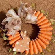 How to make a Dollar Tree Carrot Wreath