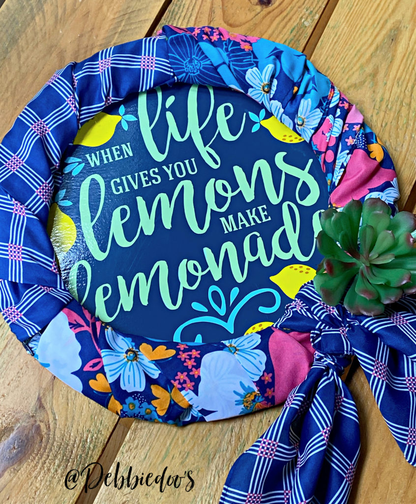 Dollar Tree Placemat Wreath/When Life Hands You Lemons