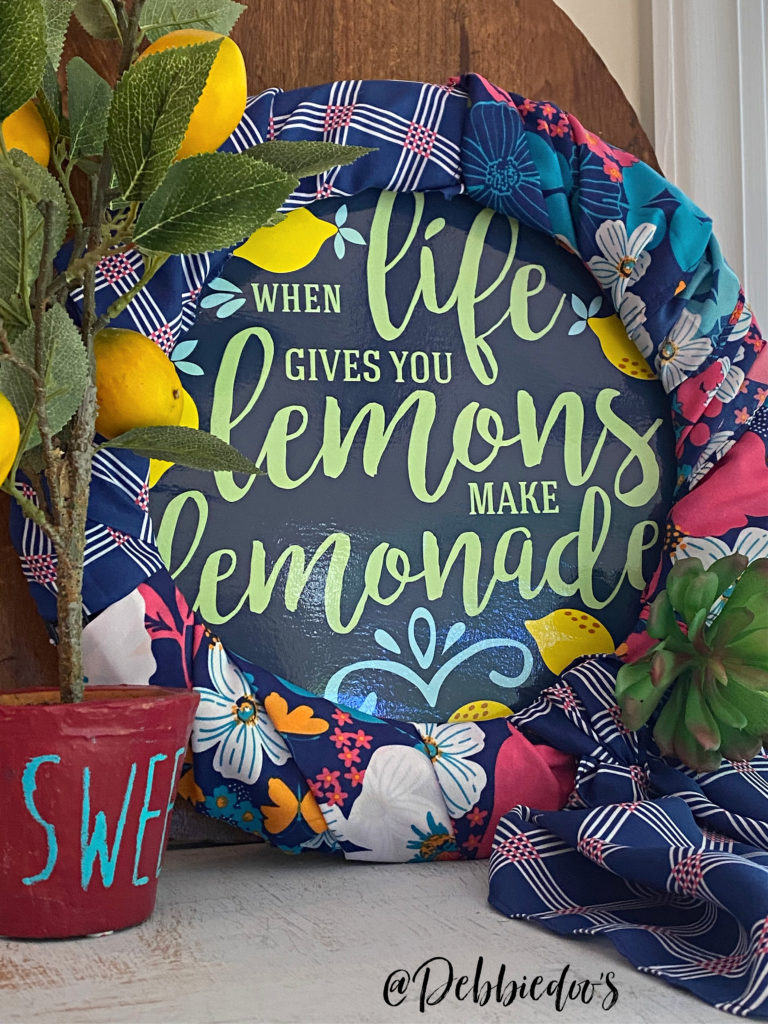 Dollar Tree Placemat Wreath/When Life Hands You Lemons