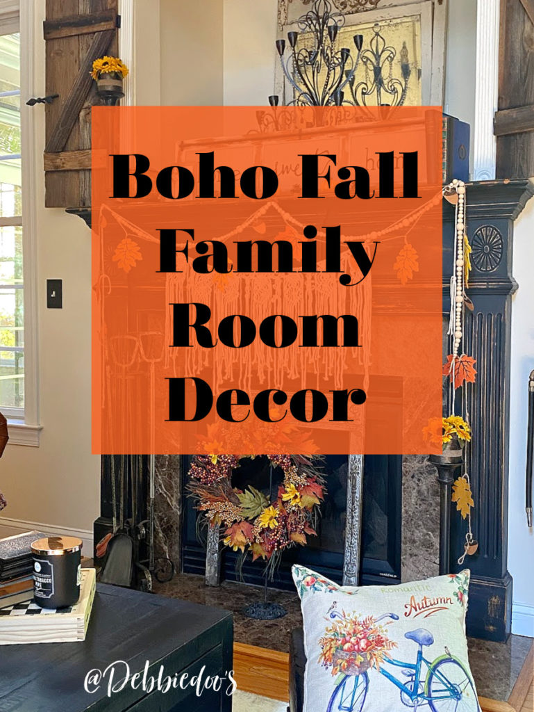 Boho Fall Rustic Family Room Decorating