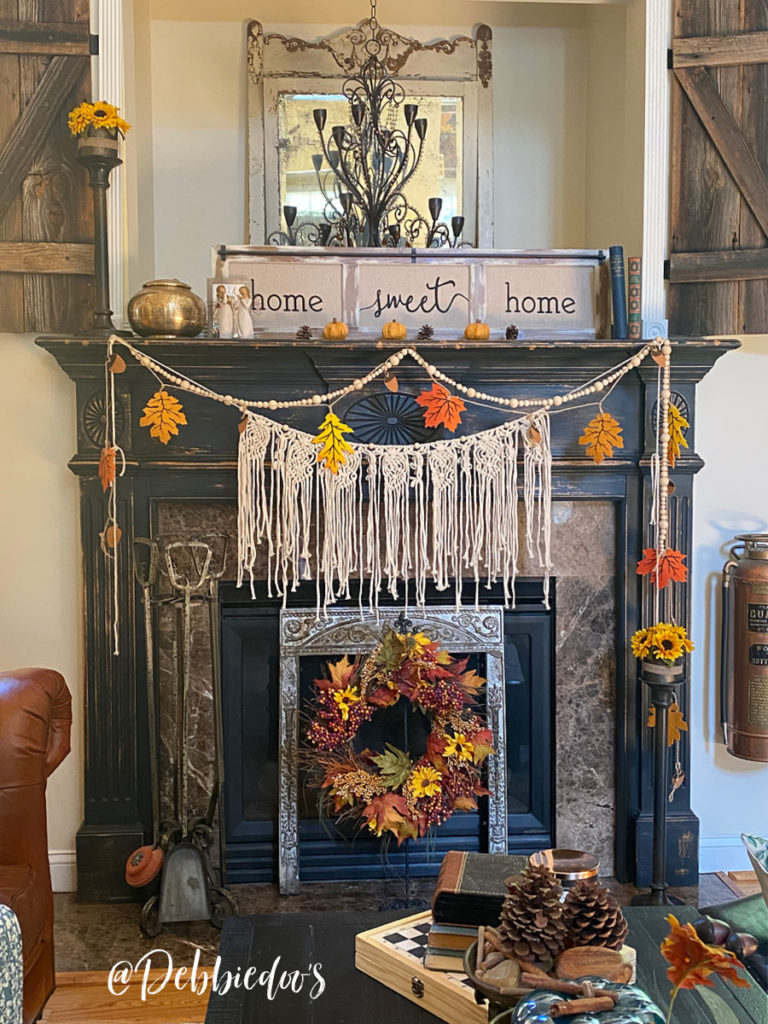 Boho Fall Rustic Family Room Decorating