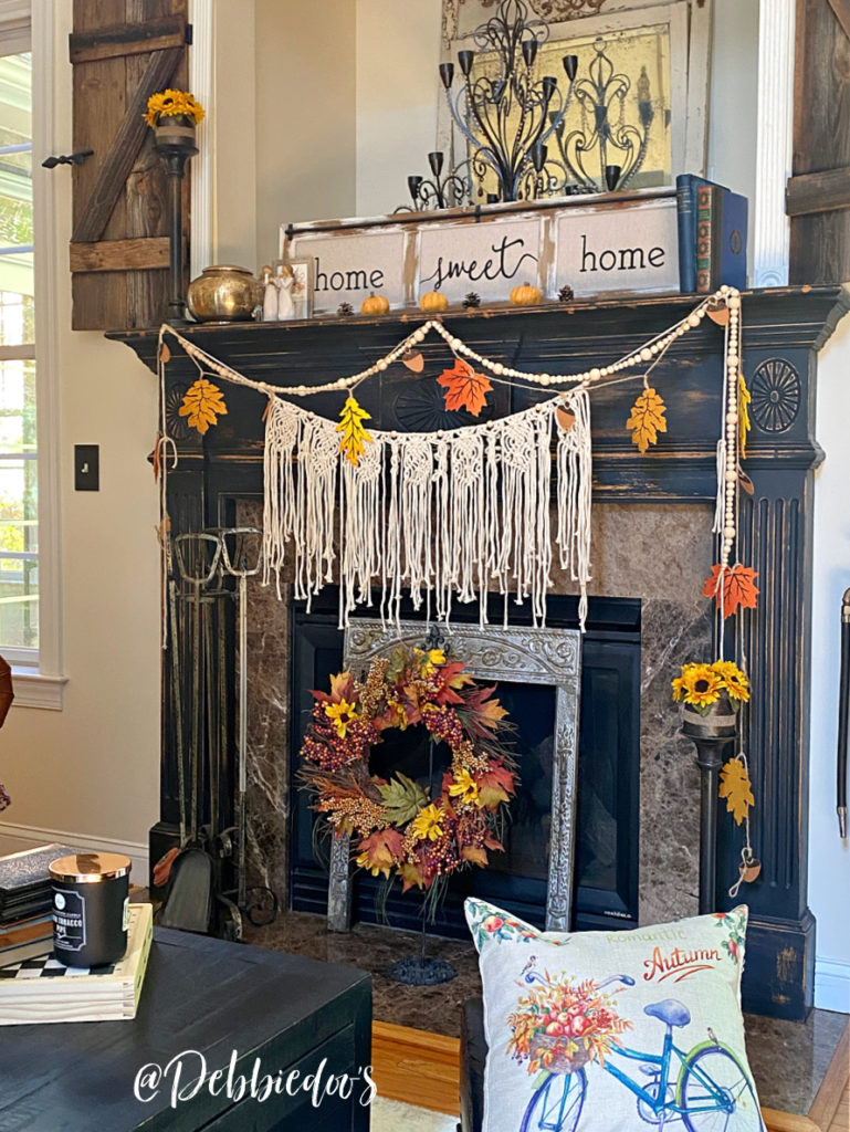 Boho Fall Rustic Family Room Decorating