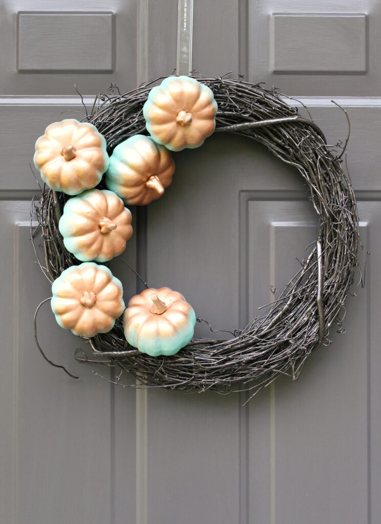 Elegant Pumpkin Wreath