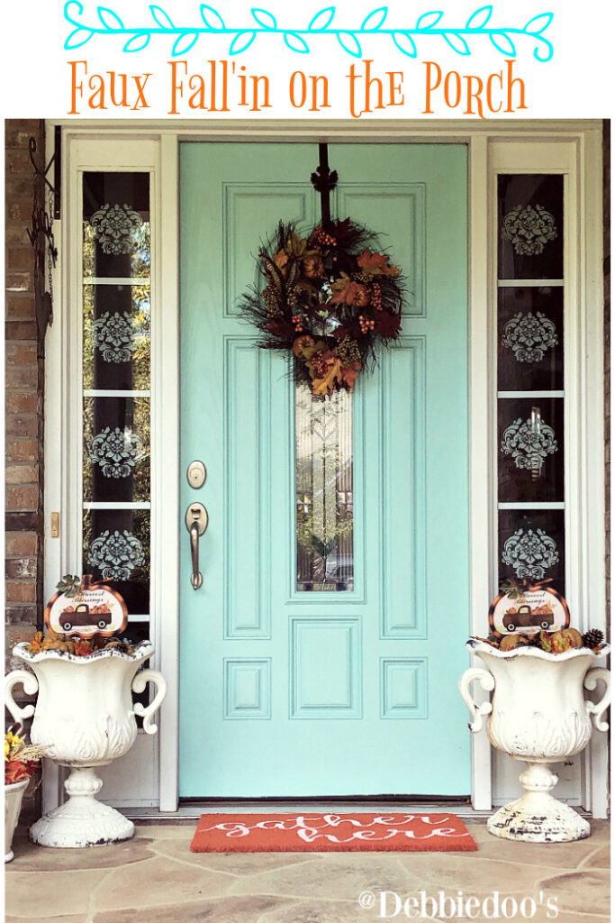Faux Fall Porch Decorating