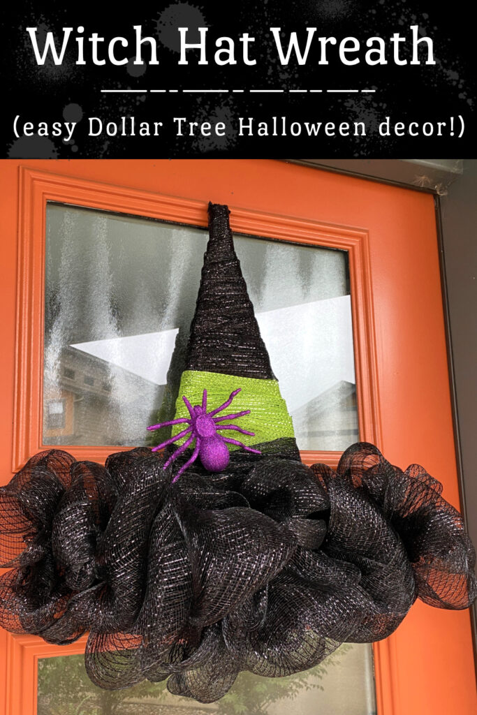 Witch Hat Wreath with Dollar Tree Supplies
